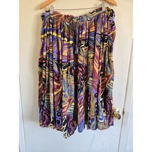 Campagnie Internationale Express Womens Maxi Skirt Safari Boho Peasant Jungle L